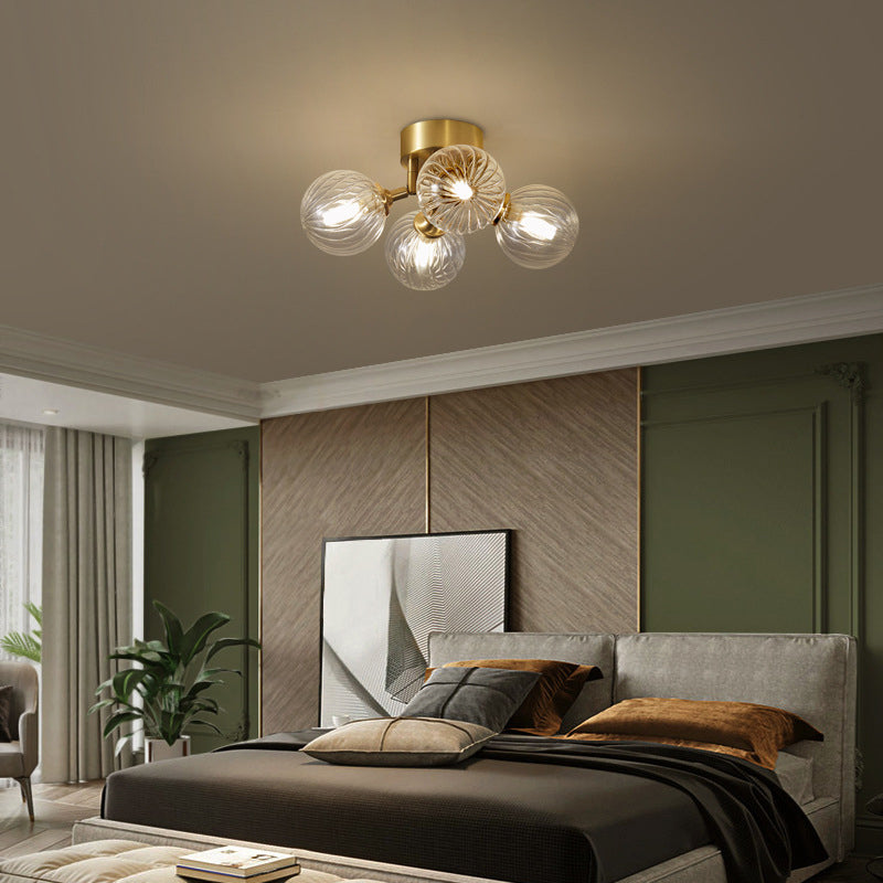 Ceiling Light Glass Bubble Clear Minimalist For Living Room
